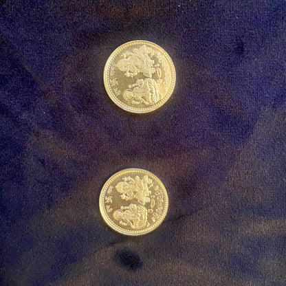 Silver Tarazu with two silver coins